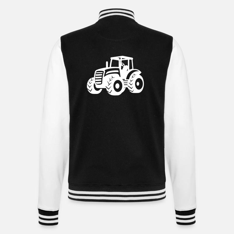 Tractor Farmer - College Sweat Jacket - black/white