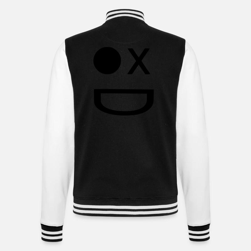 MSS_-_Retro_logo - College-Sweatjacke - Schwarz/Weiß