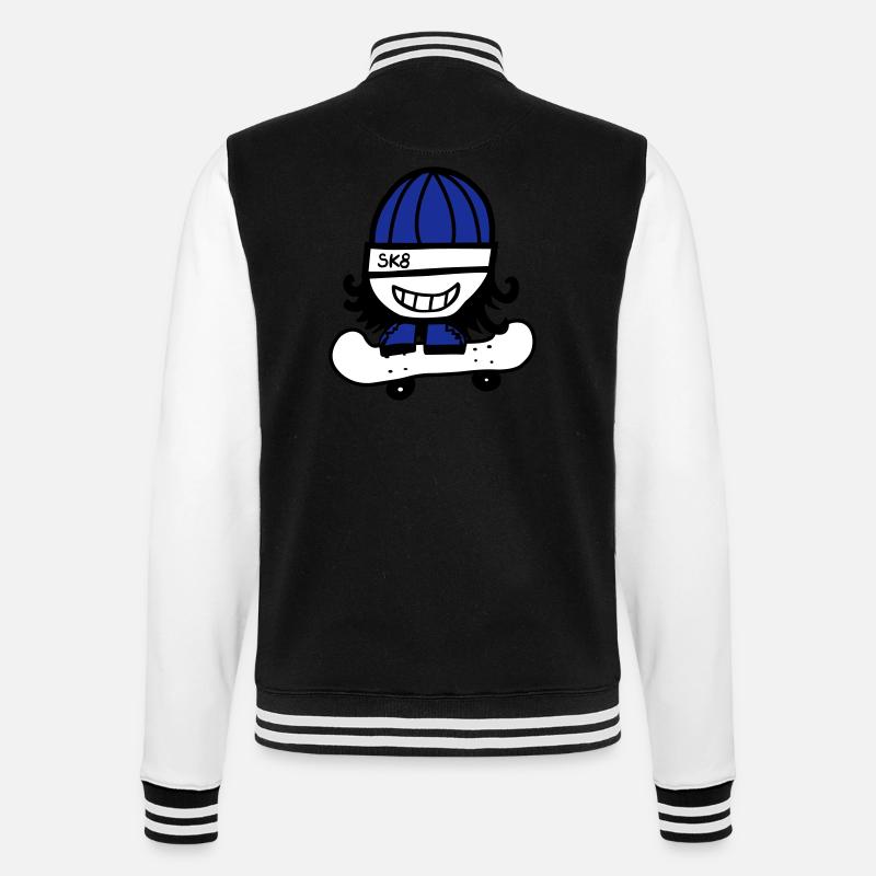 Skate comic de - College-Sweatjacke - Schwarz/Weiß