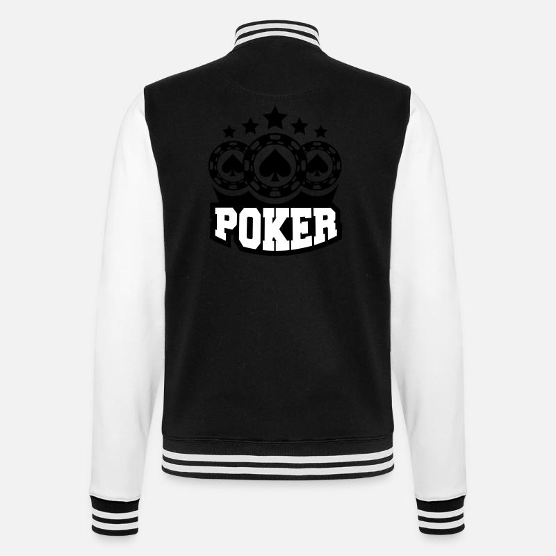 poker_player - College-Sweatjacke - Schwarz/Weiß