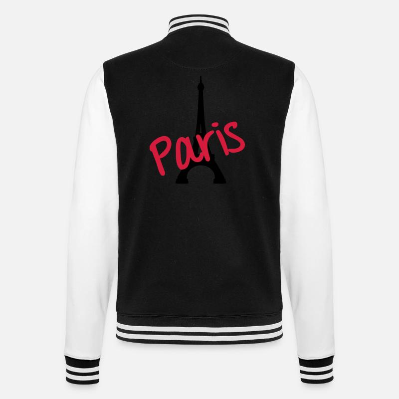 Tour Eiffel Paris - Veste Teddy - noir/blanc
