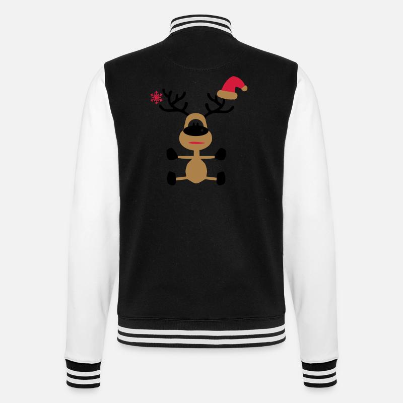 weihnachten - College-Sweatjacke - Schwarz/Weiß