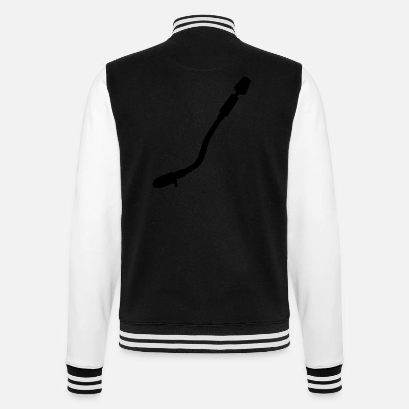 Turntable - College-Sweatjacke - Schwarz/Weiß