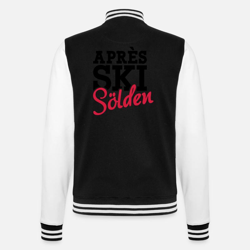 Sölden - College-Sweatjacke - Schwarz/Weiß
