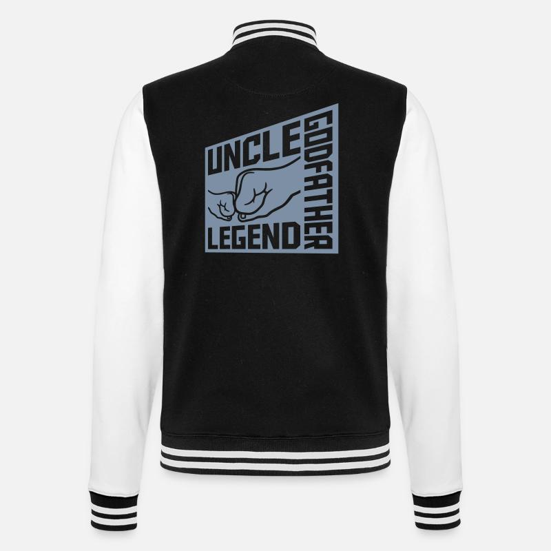 Uncle Godfather Legend Quote - College Sweat Jacket - black/white