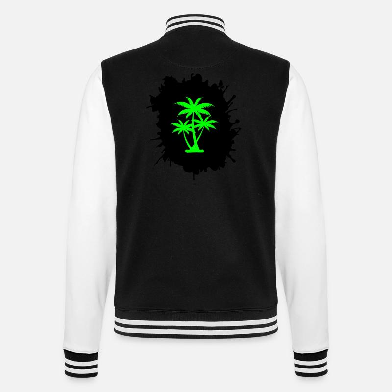 palmen klecks - College-Sweatjacke - Schwarz/Weiß