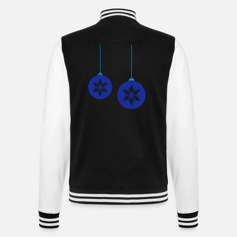 Weihnachtskugeln Stern - College-Sweatjacke - Schwarz/Weiß