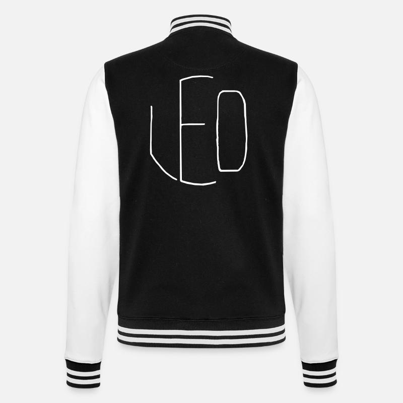 Leo - College-Sweatjacke - Schwarz/Weiß