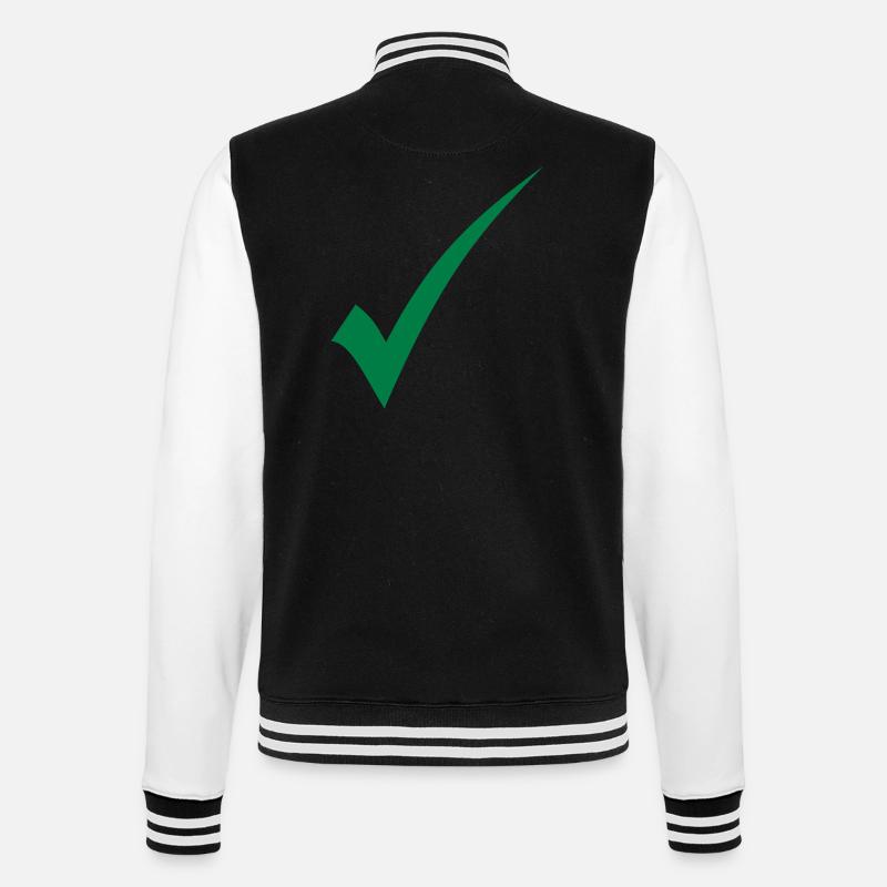 Vérification du crochet vert - Veste Teddy - noir/blanc