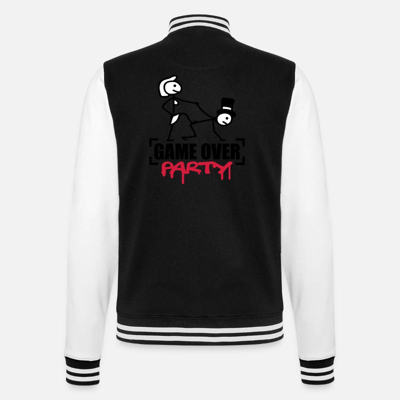 Game Over Party - Veste Teddy - noir/blanc