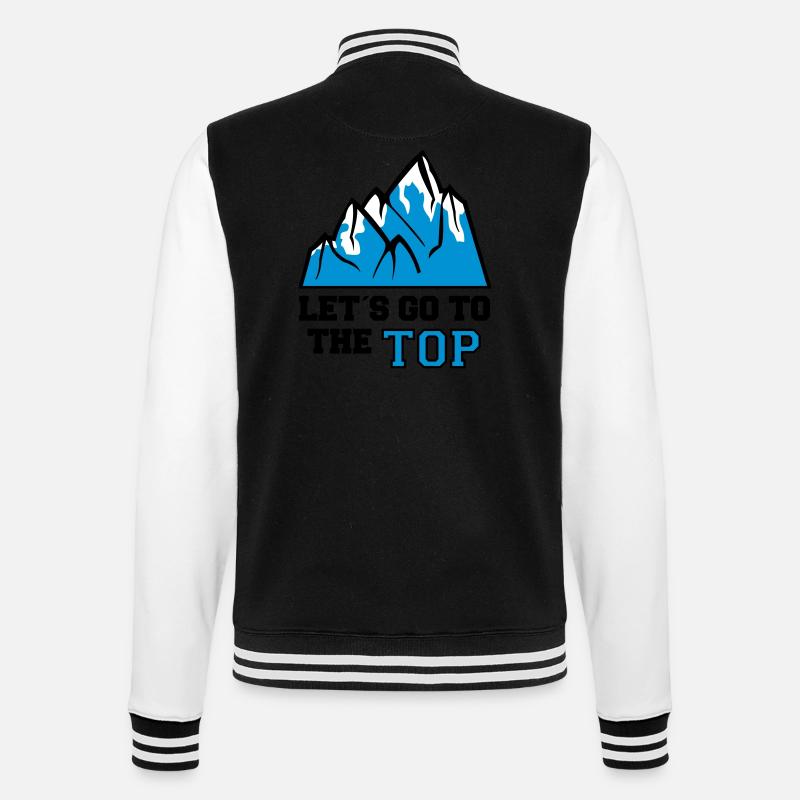 mountain_lets_go_to_the_top_3 - College Sweat Jacket - black/white