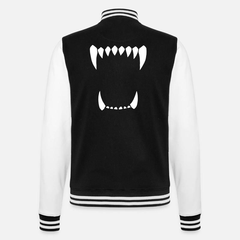 wolfteeth - College-Sweatjacke - Schwarz/Weiß