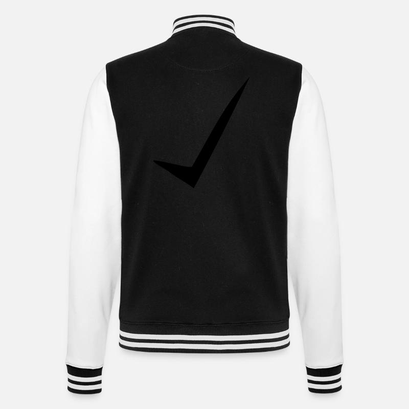 Hacken,Abhacken Zeichen,abgehackt,abhacken - College-Sweatjacke - Schwarz/Weiß