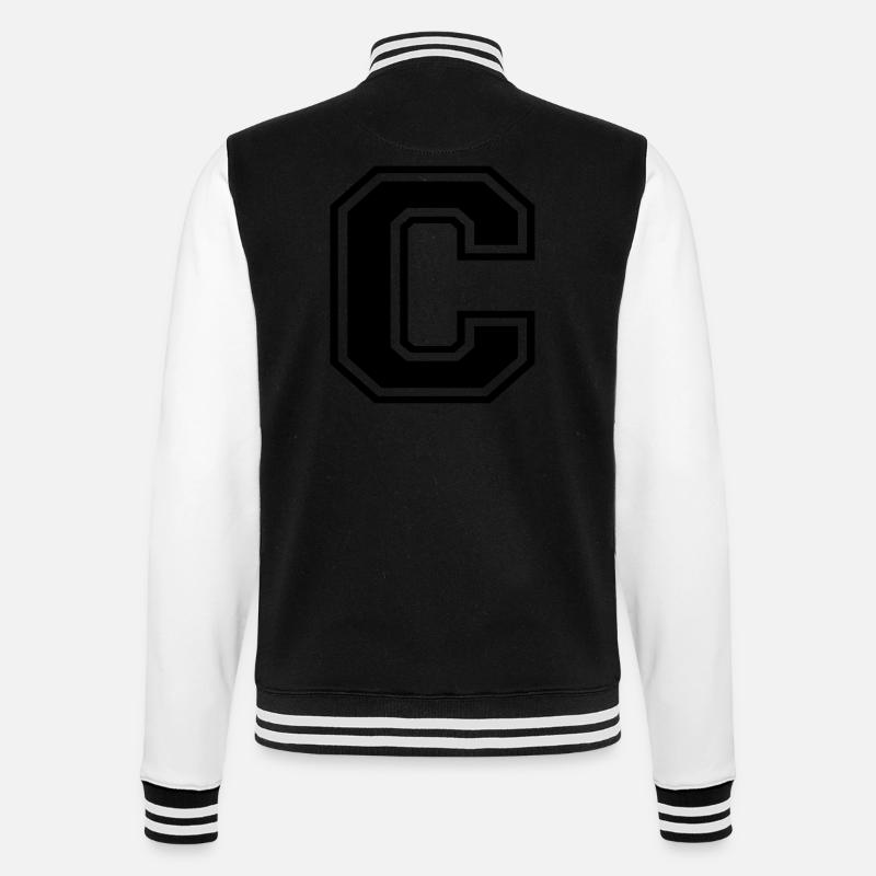 c - College-Sweatjacke - Schwarz/Weiß