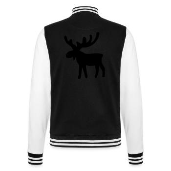 Moose - College Sweat Jacket - black/white - Back - Marisol (170cm)