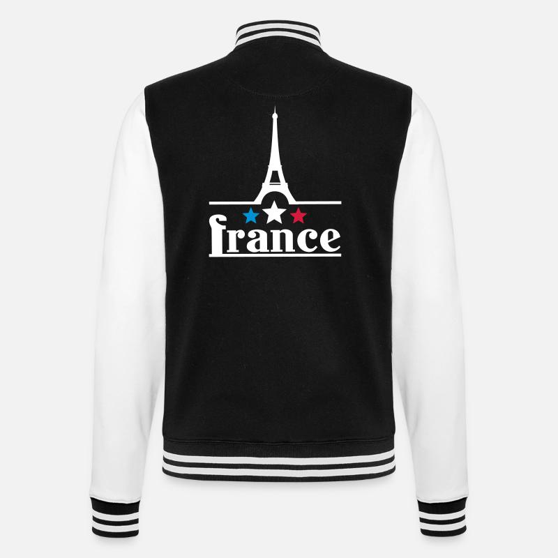 France eiffelturm - College-Sweatjacke - Schwarz/Weiß