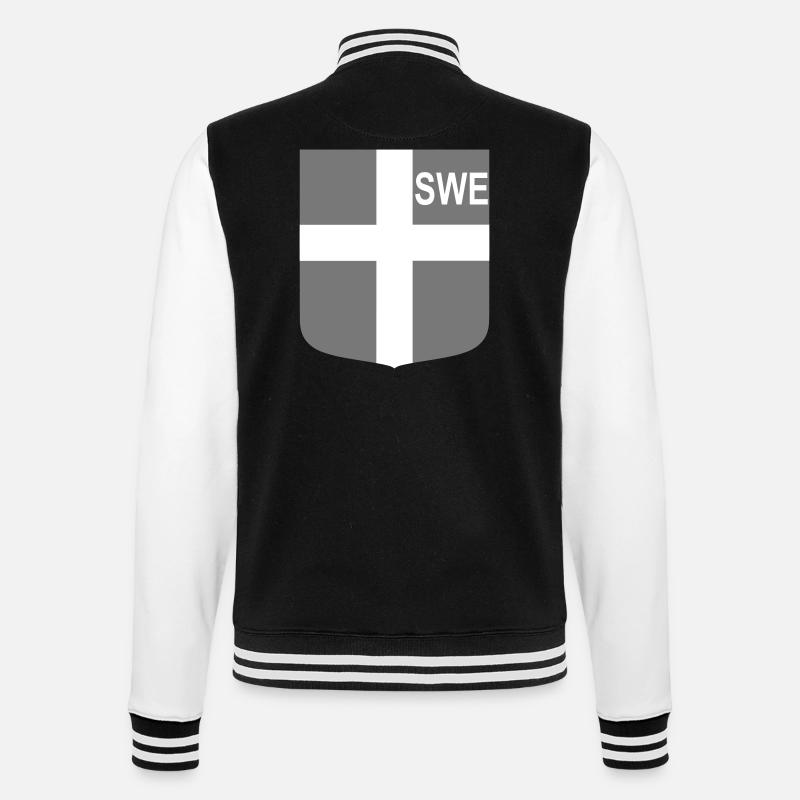 eng tactical shield - College Sweat Jacket - black/white