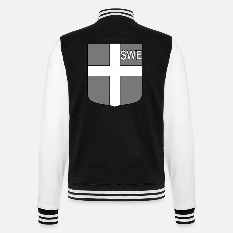 DEU Taktischer Schild - College-Sweatjacke - Schwarz/Weiß