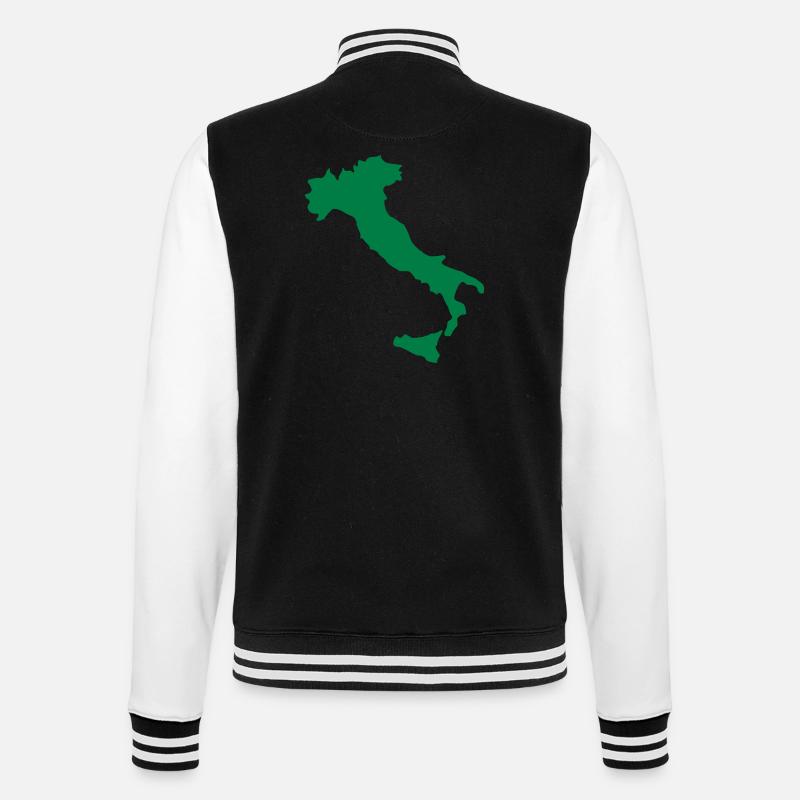 Italien - College-Sweatjacke - Schwarz/Weiß