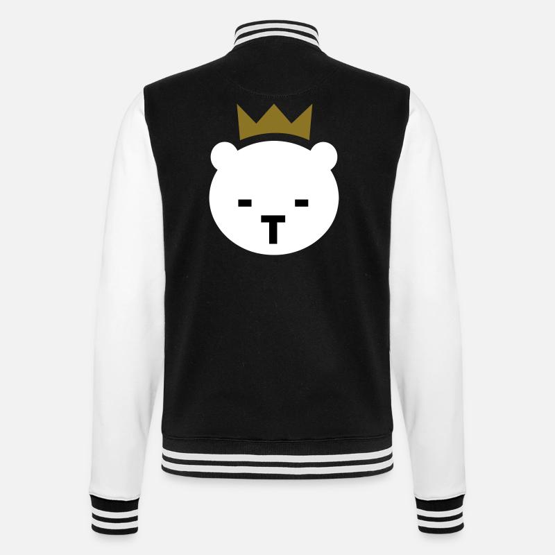 Berliner Bär - College Sweat Jacket - black/white