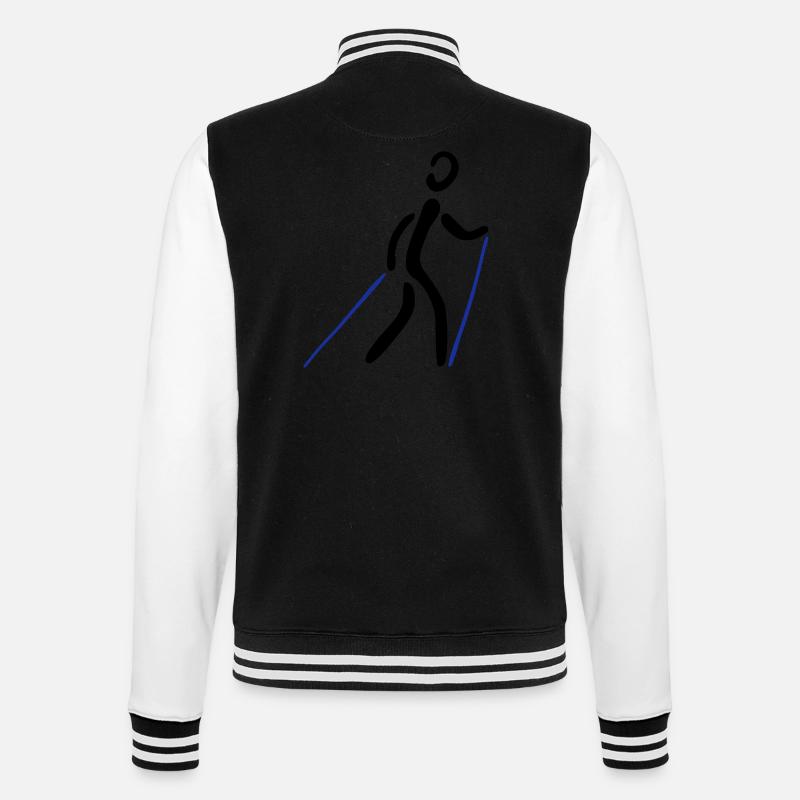 Nordic Walking 2C - College-Sweatjacke - Schwarz/Weiß