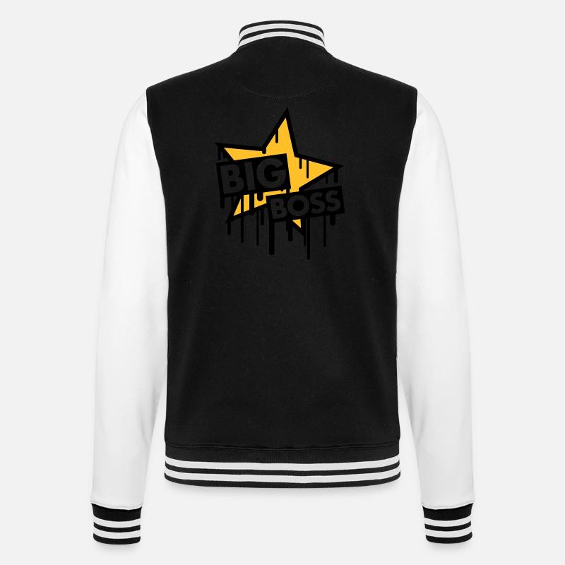 big_boss_star - College-Sweatjacke - Schwarz/Weiß
