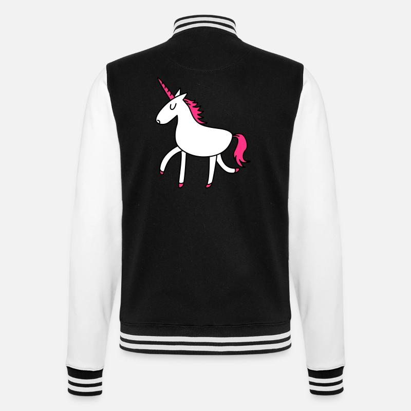 Cute Unicorn - College Sweat Jacket - black/white