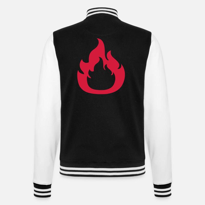 Conception de feu de logo - Veste Teddy - noir/blanc