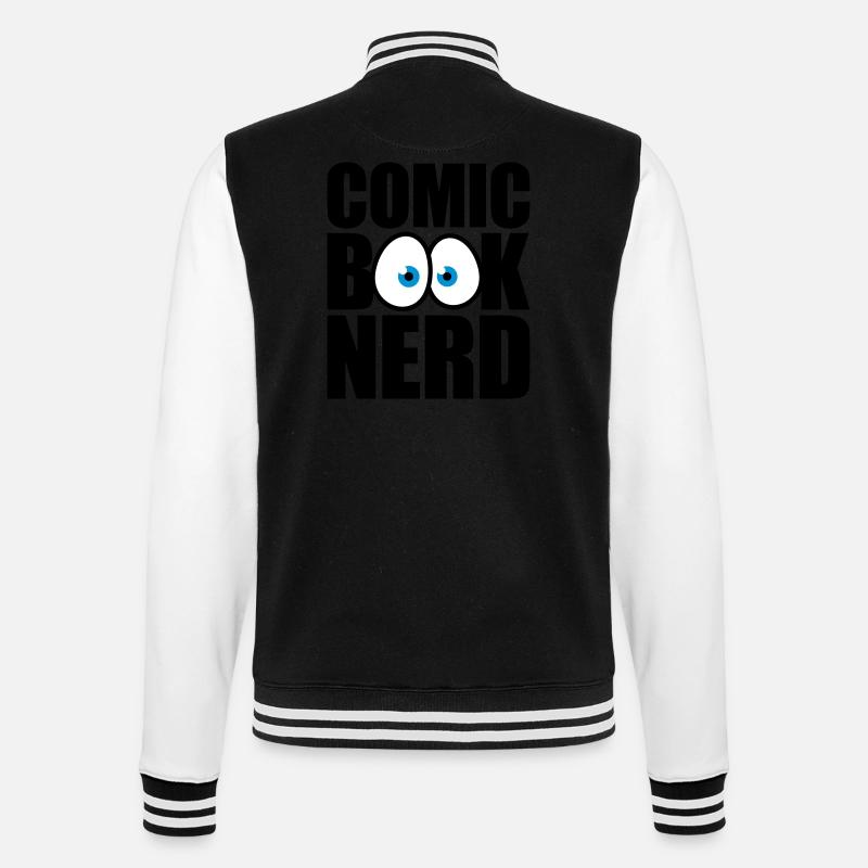 Comic book nerd - College Sweat Jacket - black/white
