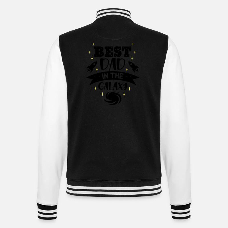 Best dad in the galaxy - College Sweat Jacket - black/white