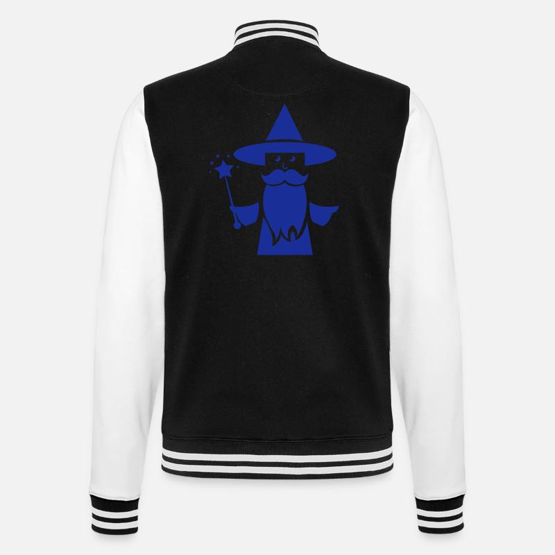 Wizard Magic - College Sweat Jacket - black/white