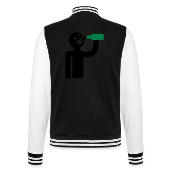 Drunkard - drinkers - College Sweat Jacket - black/white - Back - Marisol (170cm)