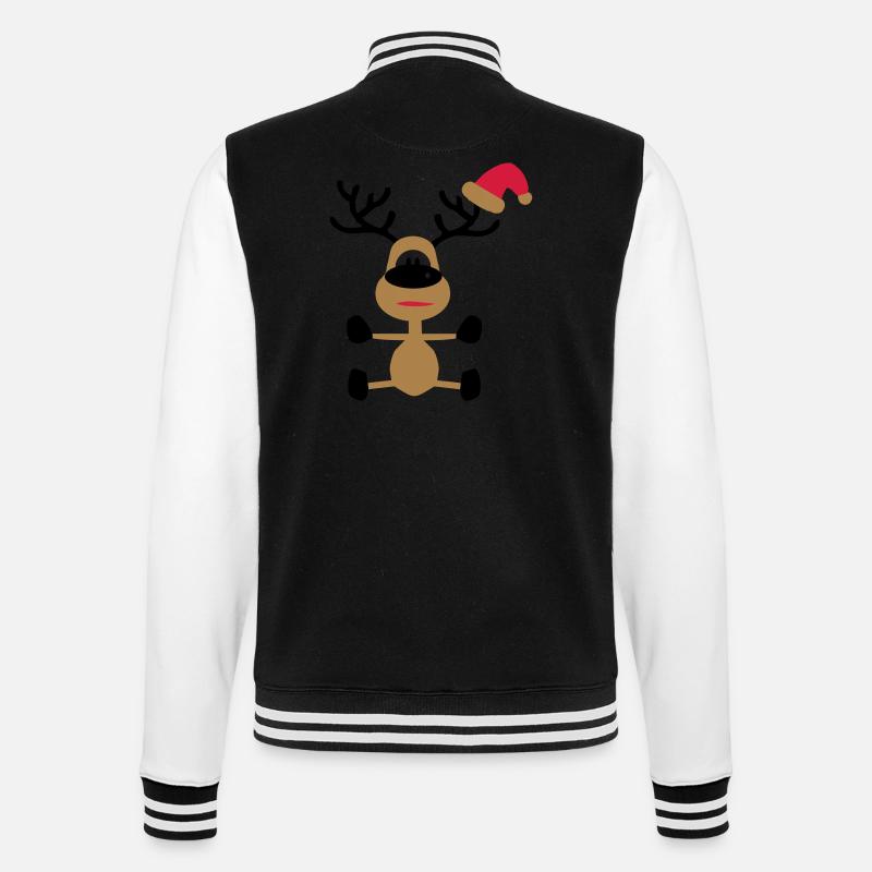 Weihnachten - College-Sweatjacke - Schwarz/Weiß