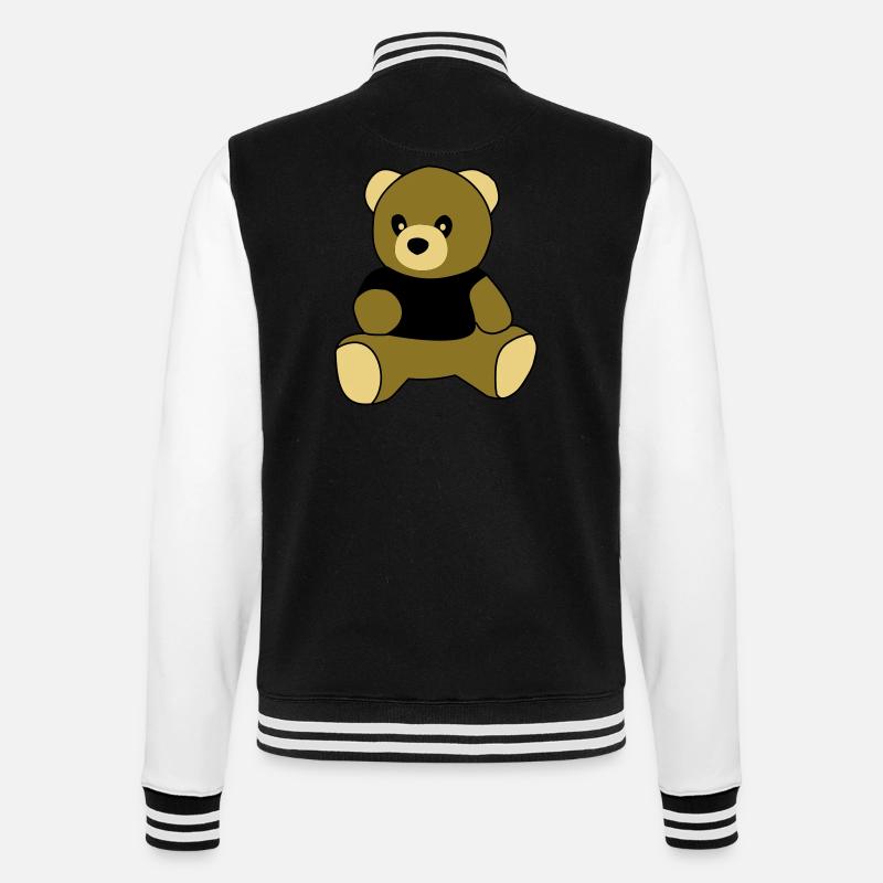 sitting teddy - College-Sweatjacke - Schwarz/Weiß