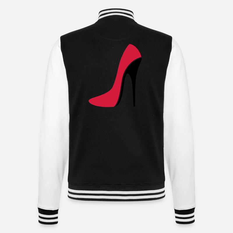 Sexy Stiletto / High Heel - three - College Sweat Jacket - black/white