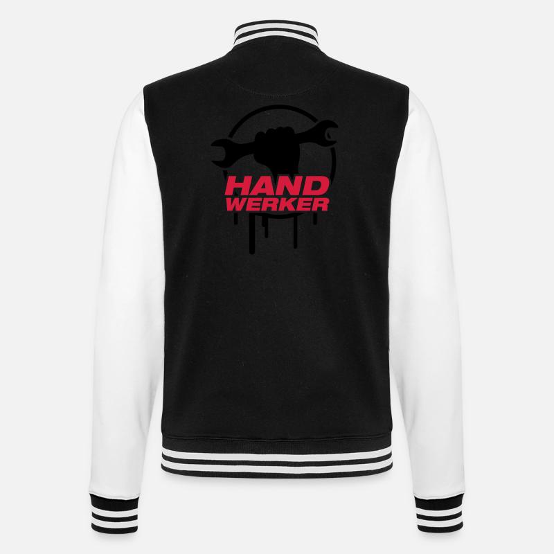 handwerker_logo_f2 - College Sweat Jacket - black/white