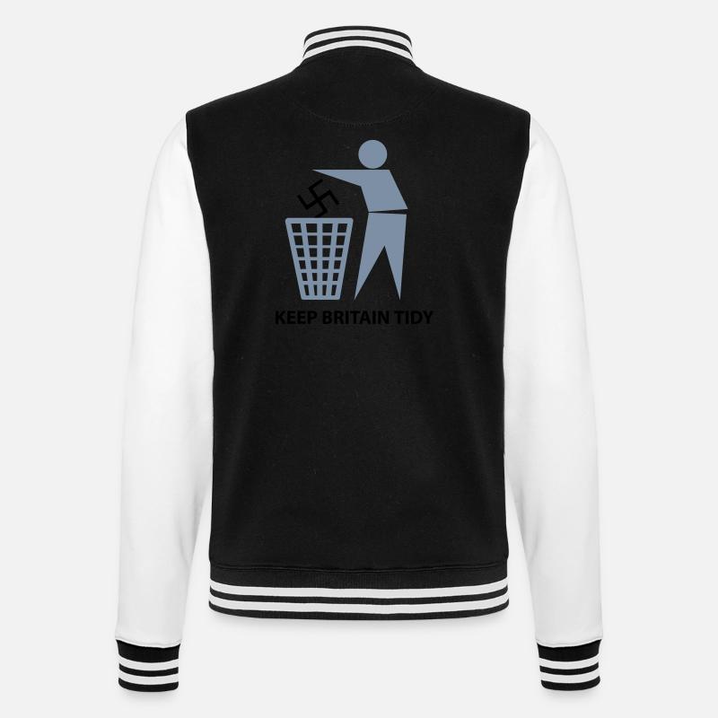 KEEP BRITAIN TIDY - College Sweat Jacket - black/white