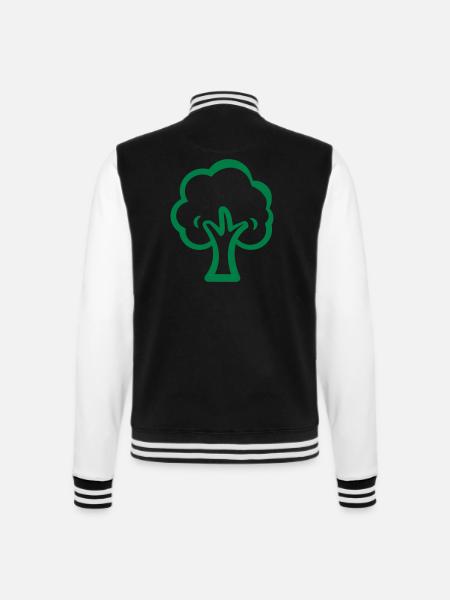 baum - College-Sweatjacke - Schwarz/Weiß