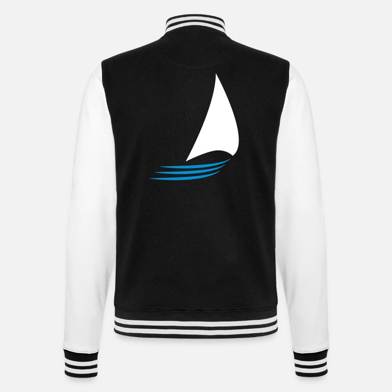 segeln - sailing - College-Sweatjacke - Schwarz/Weiß