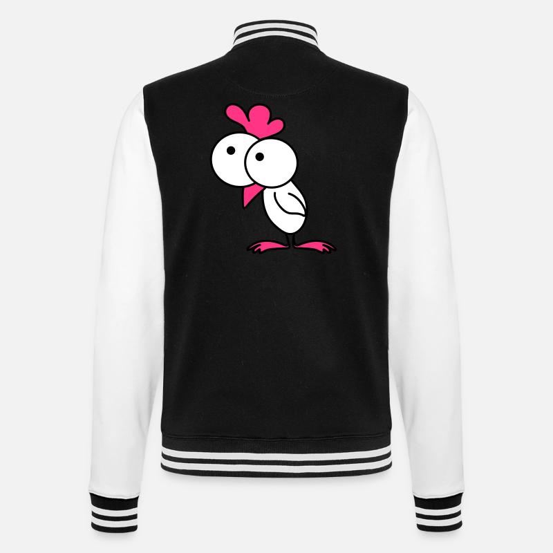 Surprised chick - Veste Teddy - noir/blanc