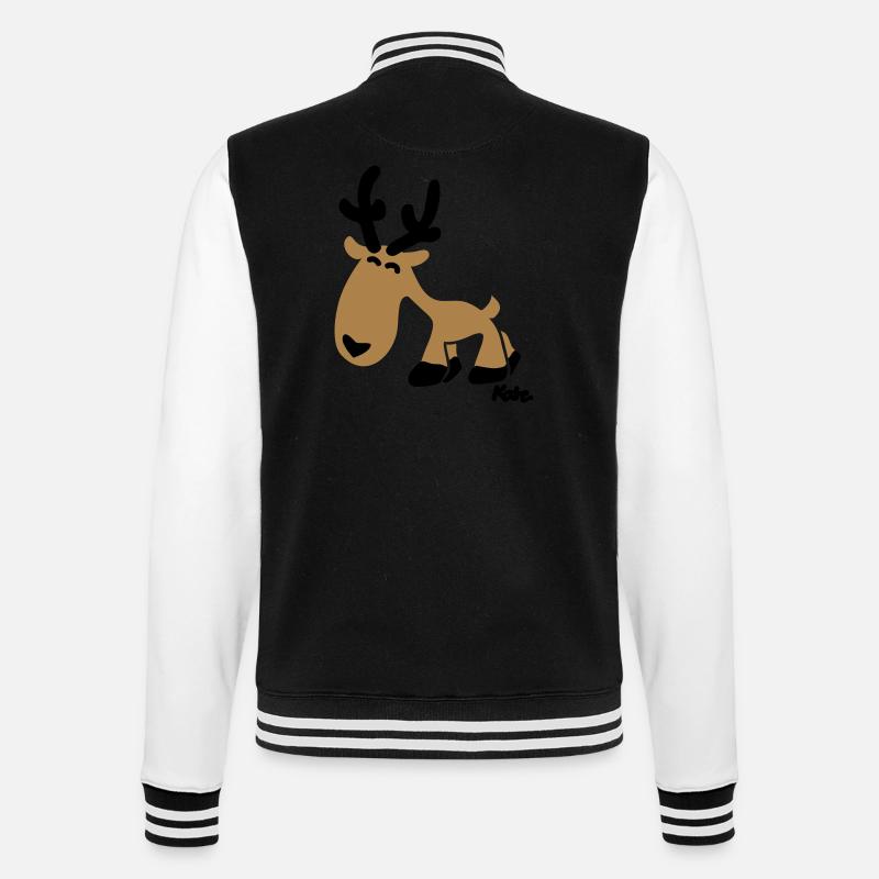 Rentier Rudi (c) - College Sweat Jacket - black/white