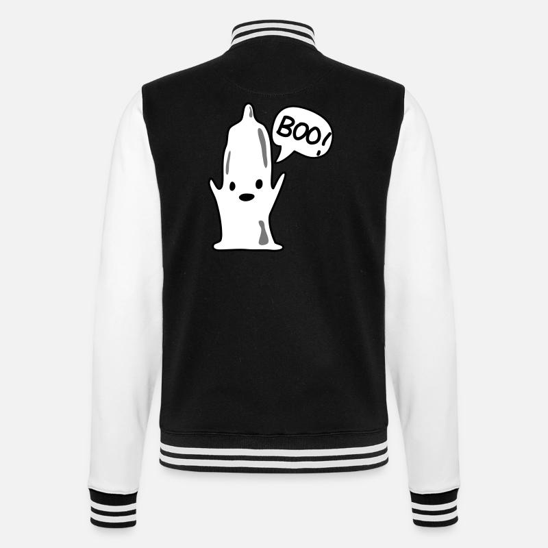 Kondom - College-Sweatjacke - Schwarz/Weiß