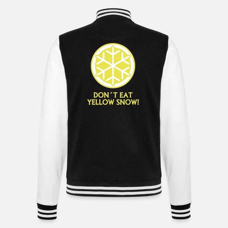 don´t eat yellow snow - College Sweat Jacket - black/white