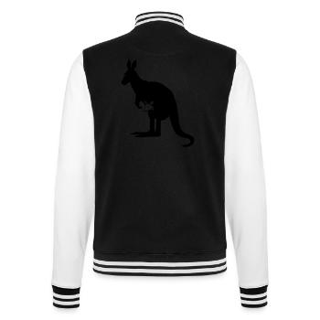 Kangaroo Silhouette - College-Sweatjacke - Schwarz/Weiß - Hinten - Marisol (170cm)