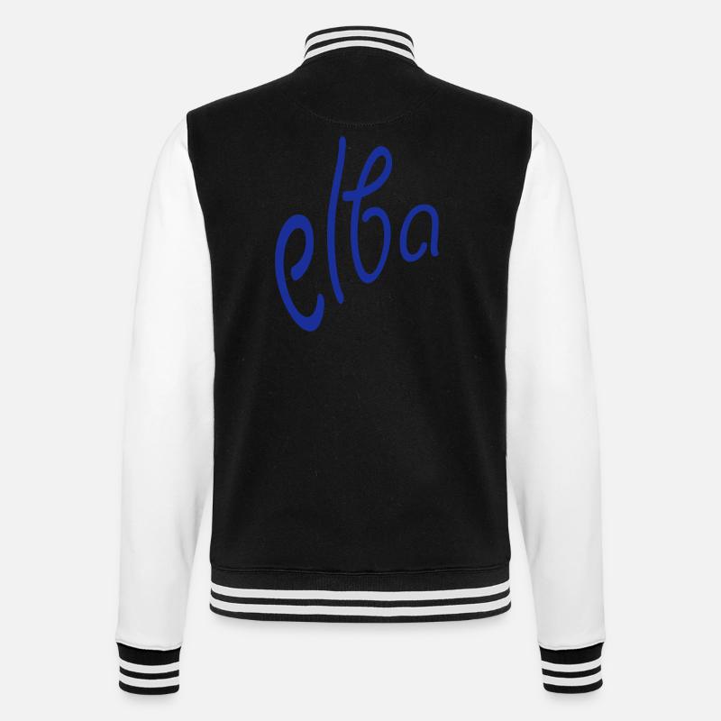 Elba - College-Sweatjacke - Schwarz/Weiß
