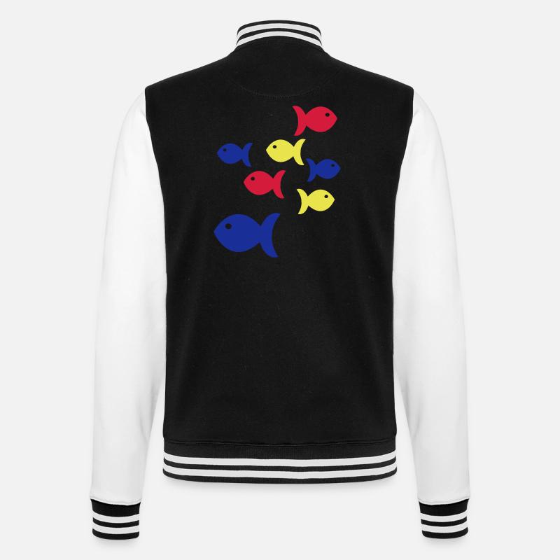 fische - Veste Teddy - noir/blanc