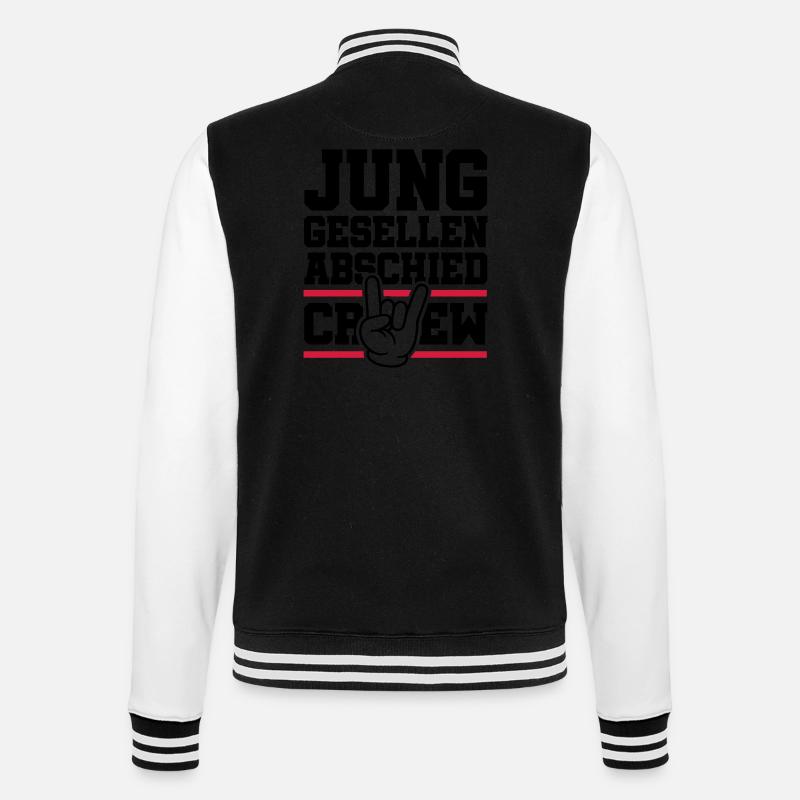 Junggesellenabschied Crew Jga - College-Sweatjacke - Schwarz/Weiß