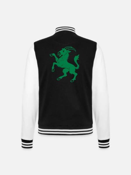 Hälsinge goat - College Sweat Jacket - black/white