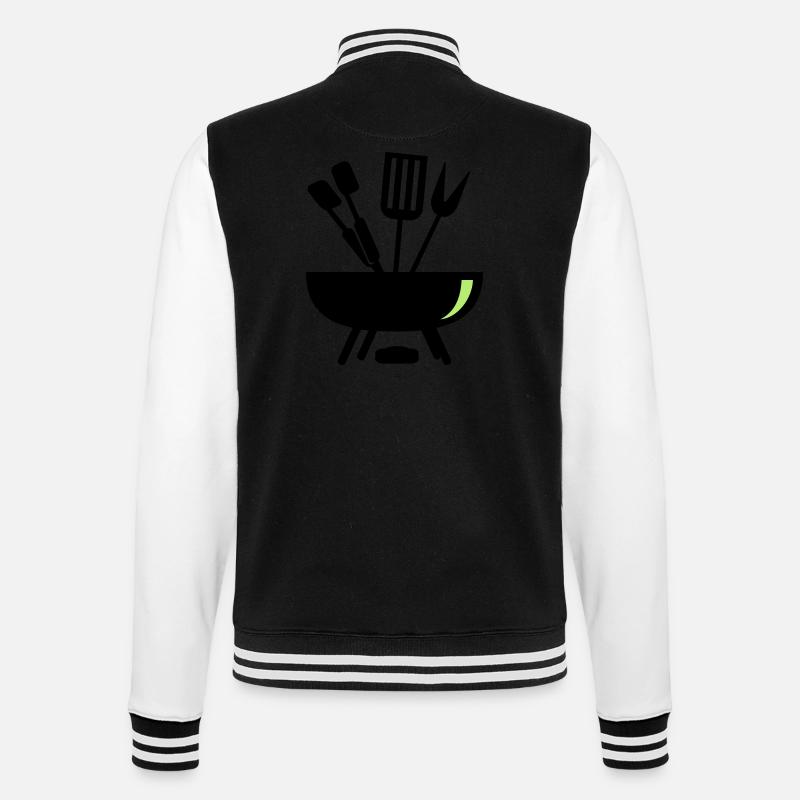Wok (2c) - College-Sweatjacke - Schwarz/Weiß
