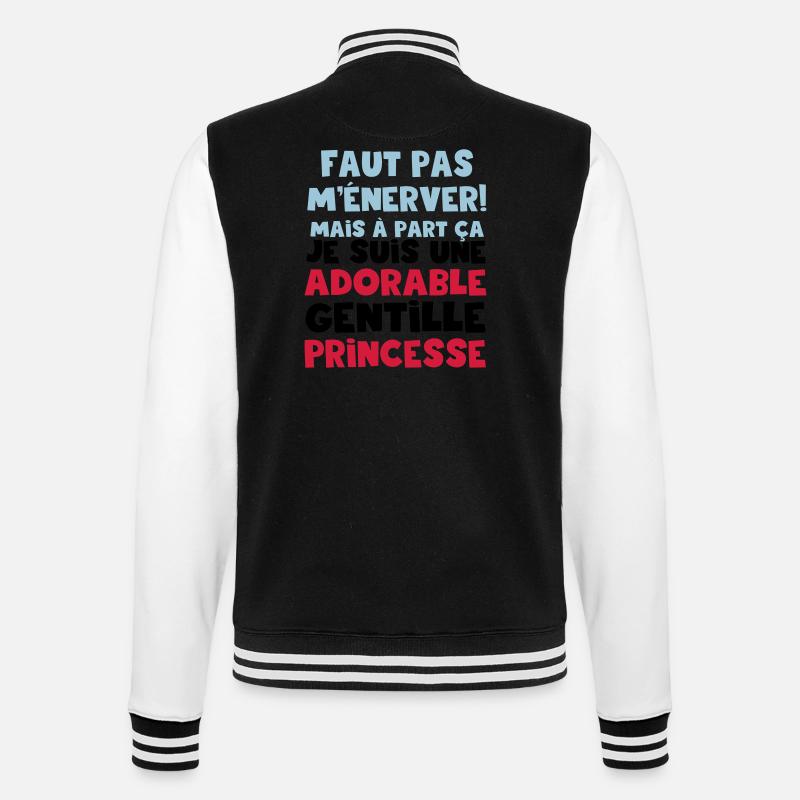 une adorable gentille princesse - Veste Teddy - noir/blanc